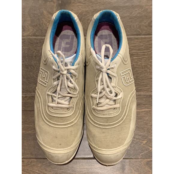 FootJoy Womens Flex-Zone Golf Shoes Spikes White FJAspire Size 9M EUC 98895 - Picture 5 of 11